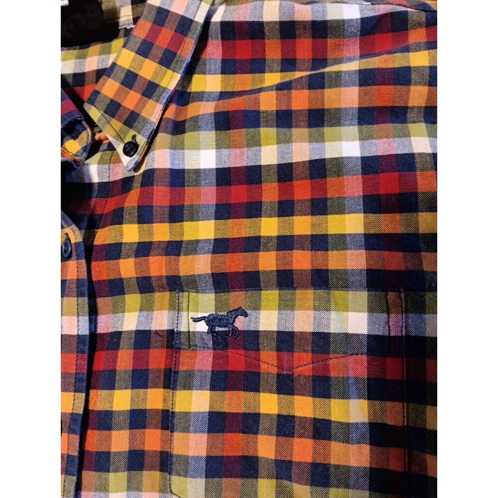 Five Star by Roper Womens L Button Front Long Sleeve Shirt Bright Check Western - Picture 2 of 4